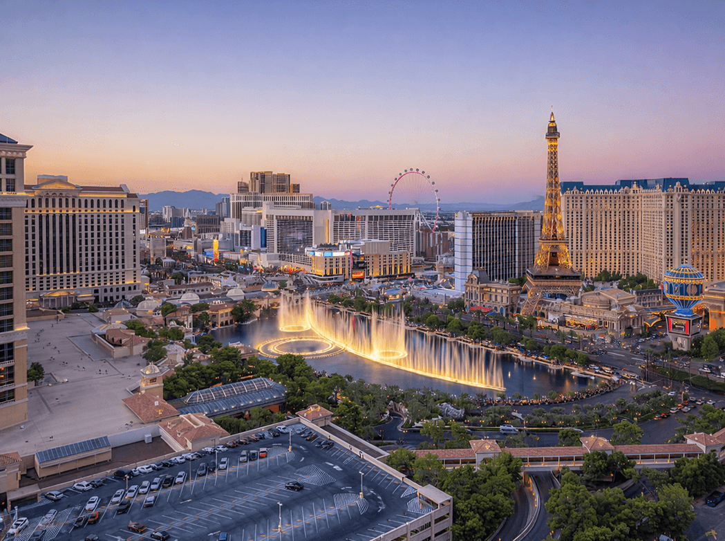 Las Vegas Strip skyline at night